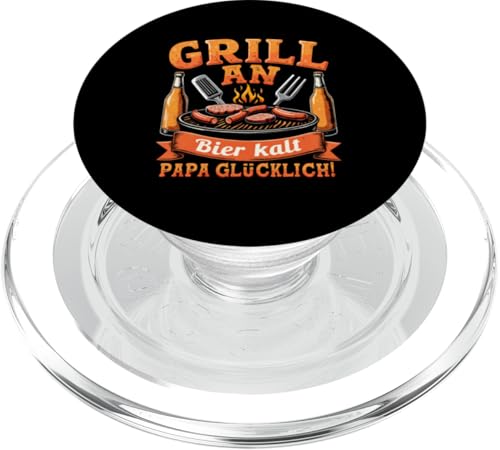 Grill Bier Papa Vatertag Familie Papa Grillen Für Männer PopSockets PopGrip für MagSafe von Grill Bier Papa Vatertag Geschenkidee Familie