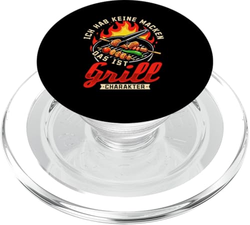 Grill Charakter Papa Vatertag Spruch Für Männer Humor PopSockets PopGrip für MagSafe von Grill Charakter Papa Vatertag Geschenk Humor