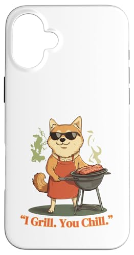 I Grill. You Chill. Shiba BBQ Vibes Hülle für iPhone 16 Plus I Grill. You Chill. Shiba BBQ Vibes Hülle für iPhone 16 Plus von Grill Dad Animal Club