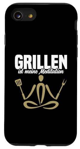 Grillen Meditation Grill Gadgets Lustig BBQ Grillliebhaber Hülle für iPhone SE (2020) / 7 / 8 von Grill Gadgets Lustig und Geschenk Grillliebhaber