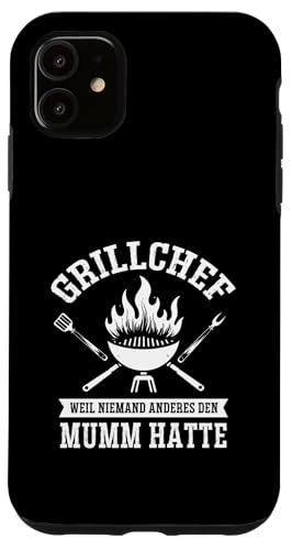 Grillchef Papa Vatertag Mumm Familie Liebe Grillen Männer Hülle für iPhone 11 von Grillchef Papa Vatertag Geschenkidee Familie