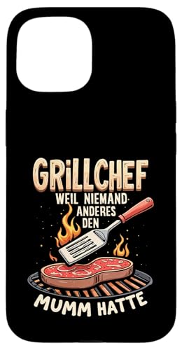 Grillchef Papa Vatertag Mumm Familie Liebe Grillen Männer Hülle für iPhone 15 von Grillchef Papa Vatertag Geschenkidee Familie