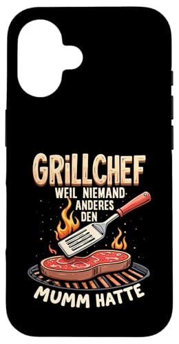 Grillchef Papa Vatertag Mumm Familie Liebe Grillen Männer Hülle für iPhone 16 von Grillchef Papa Vatertag Geschenkidee Familie