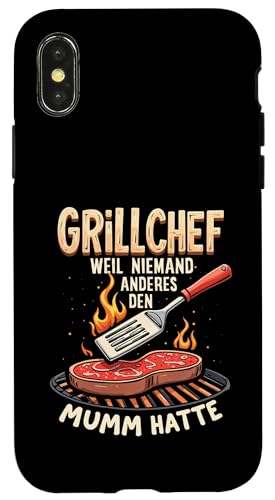 Grillchef Papa Vatertag Mumm Familie Liebe Grillen Männer Hülle für iPhone X/XS von Grillchef Papa Vatertag Geschenkidee Familie
