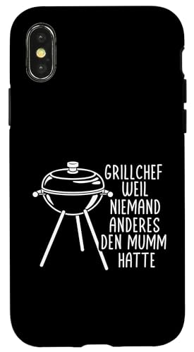 Grillchef Papa Vatertag Mumm Familie Liebe Grillen Männer Hülle für iPhone X/XS von Grillchef Papa Vatertag Geschenkidee Familie