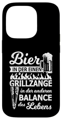 Grillen Bier Grillzange Balance des Lebens Männer Vatertag Hülle für iPhone 14 Pro von Grillen Bier Balance Grillmeister BBQ Vatertag