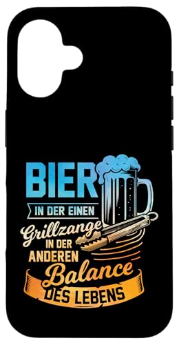 Grillen Bier Grillzange Balance des Lebens Männer Vatertag Hülle für iPhone 16 Grillen Bier Grillzange Balance des Lebens Männer Vatertag Hülle für iPhone 16 von Grillen Bier Balance Grillmeister BBQ Vatertag
