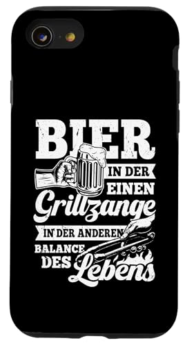 Grillen Bier Grillzange Balance des Lebens Männer Vatertag Hülle für iPhone SE (2020) / 7 / 8 von Grillen Bier Balance Grillmeister BBQ Vatertag