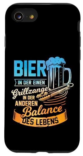 Grillen Bier Grillzange Balance des Lebens Männer Vatertag Hülle für iPhone SE (2020) / 7 / 8 von Grillen Bier Balance Grillmeister BBQ Vatertag