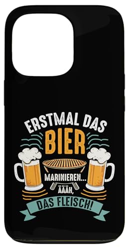 Grillen Bier Fleisch Marinieren Lustig Vatertag Männer Hülle für iPhone 13 Pro von Grillen Bier Fleisch Marinieren Vatertag Geschenk
