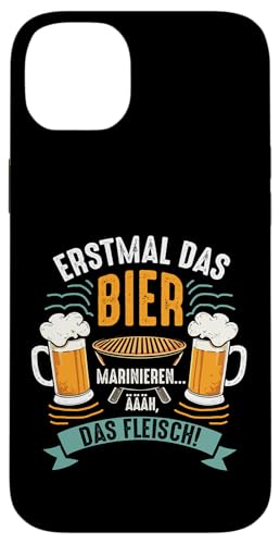 Grillen Bier Fleisch Marinieren Lustig Vatertag Männer Hülle für iPhone 14 Plus von Grillen Bier Fleisch Marinieren Vatertag Geschenk