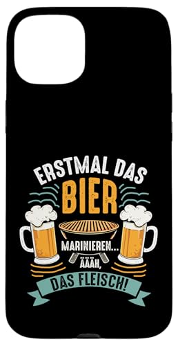 Grillen Bier Fleisch Marinieren Lustig Vatertag Männer Hülle für iPhone 15 Plus von Grillen Bier Fleisch Marinieren Vatertag Geschenk