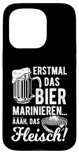 Grillen Bier Fleisch Marinieren Lustig Vatertag Männer Hülle für iPhone 15 Pro von Grillen Bier Fleisch Marinieren Vatertag Geschenk