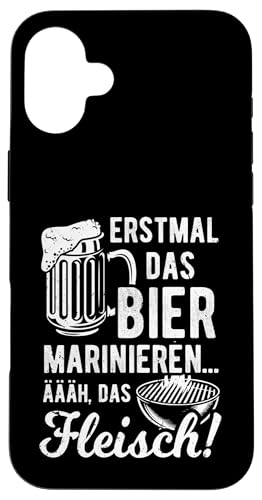 Grillen Bier Fleisch Marinieren Lustig Vatertag Männer Hülle für iPhone 16 Plus von Grillen Bier Fleisch Marinieren Vatertag Geschenk