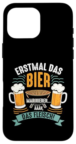 Grillen Bier Fleisch Marinieren Lustig Vatertag Männer Hülle für iPhone 16 Pro Max Grillen Bier Fleisch Marinieren Lustig Vatertag Männer Hülle für iPhone 16 Pro Max von Grillen Bier Fleisch Marinieren Vatertag Geschenk
