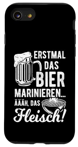 Grillen Bier Fleisch Marinieren Lustig Vatertag Männer Hülle für iPhone SE (2020) / 7 / 8 von Grillen Bier Fleisch Marinieren Vatertag Geschenk