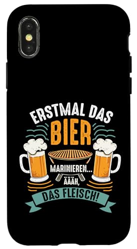 Grillen Bier Fleisch Marinieren Lustig Vatertag Männer Hülle für iPhone X/XS Grillen Bier Fleisch Marinieren Lustig Vatertag Männer Hülle für iPhone X/XS von Grillen Bier Fleisch Marinieren Vatertag Geschenk