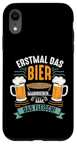 Grillen Bier Fleisch Marinieren Lustig Vatertag Männer Hülle für iPhone XR von Grillen Bier Fleisch Marinieren Vatertag Geschenk