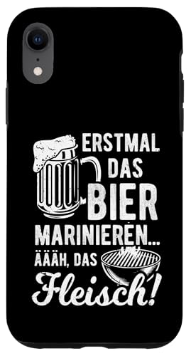 Grillen Bier Fleisch Marinieren Lustig Vatertag Männer Hülle für iPhone XR von Grillen Bier Fleisch Marinieren Vatertag Geschenk