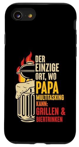 Grillen Bier Papa Multitasking Grill Lustig Vatertag Männer Hülle für iPhone SE (2020) / 7 / 8 von Grillen Bier Papa Multitasking Männer Geschenk