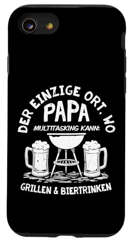Grillen Bier Papa Multitasking Grill Lustig Vatertag Männer Hülle für iPhone SE (2020) / 7 / 8 von Grillen Bier Papa Multitasking Männer Geschenk