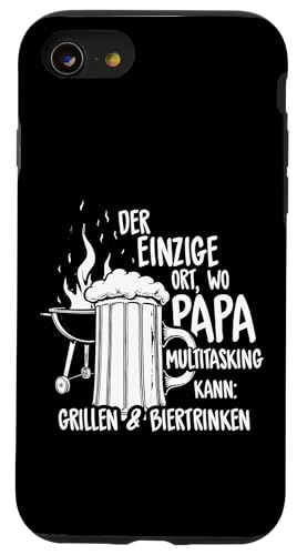 Grillen Bier Papa Multitasking Grill Lustig Vatertag Männer Hülle für iPhone SE (2020) / 7 / 8 von Grillen Bier Papa Multitasking Männer Geschenk