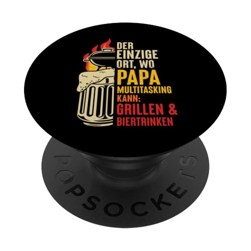 Grillen Bier Papa Multitasking Grill Lustig Vatertag Männer PopSockets Klebender PopGrip Grillen Bier Papa Multitasking Grill Lustig Vatertag Männer PopSockets Klebender PopGrip von Grillen Bier Papa Multitasking Männer Geschenk