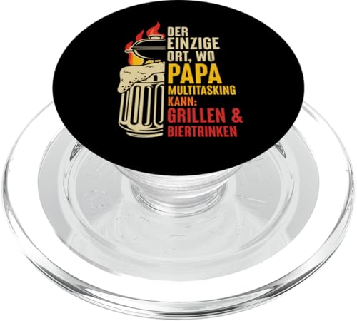 Grillen Bier Papa Multitasking Grill Lustig Vatertag Männer PopSockets PopGrip für MagSafe Grillen Bier Papa Multitasking Grill Lustig Vatertag Männer PopSockets PopGrip für MagSafe von Grillen Bier Papa Multitasking Männer Geschenk