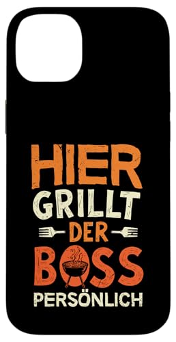Grillen Hier grillt der Boss persönlich Vatertag Für Männer Hülle für iPhone 14 Plus Grillen Hier grillt der Boss persönlich Vatertag Für Männer Hülle für iPhone 14 Plus von Grillen Boss Persönlich Geschenk Vatertag Papa