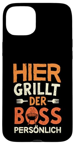 Grillen Hier grillt der Boss persönlich Vatertag Für Männer Hülle für iPhone 15 Plus Grillen Hier grillt der Boss persönlich Vatertag Für Männer Hülle für iPhone 15 Plus von Grillen Boss Persönlich Geschenk Vatertag Papa
