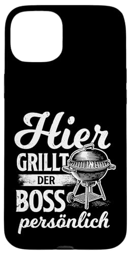 Grillen Hier grillt der Boss persönlich Vatertag Für Männer Hülle für iPhone 15 Plus Grillen Hier grillt der Boss persönlich Vatertag Für Männer Hülle für iPhone 15 Plus von Grillen Boss Persönlich Geschenk Vatertag Papa