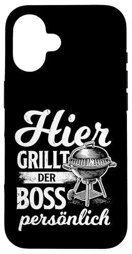 Grillen Hier grillt der Boss persönlich Vatertag Für Männer Hülle für iPhone 16 Grillen Hier grillt der Boss persönlich Vatertag Für Männer Hülle für iPhone 16 von Grillen Boss Persönlich Geschenk Vatertag Papa