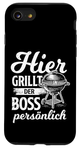 Grillen Hier grillt der Boss persönlich Vatertag Für Männer Hülle für iPhone SE (2020) / 7 / 8 von Grillen Boss Persönlich Geschenk Vatertag Papa