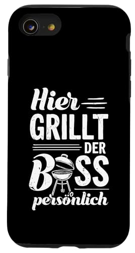 Grillen Hier grillt der Boss persönlich Vatertag Für Männer Hülle für iPhone SE (2020) / 7 / 8 von Grillen Boss Persönlich Geschenk Vatertag Papa