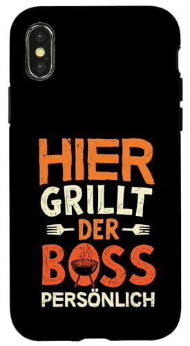 Grillen Hier grillt der Boss persönlich Vatertag Für Männer Hülle für iPhone X/XS Grillen Hier grillt der Boss persönlich Vatertag Für Männer Hülle für iPhone X/XS von Grillen Boss Persönlich Geschenk Vatertag Papa