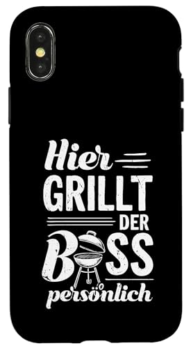 Grillen Hier grillt der Boss persönlich Vatertag Für Männer Hülle für iPhone X/XS Grillen Hier grillt der Boss persönlich Vatertag Für Männer Hülle für iPhone X/XS von Grillen Boss Persönlich Geschenk Vatertag Papa