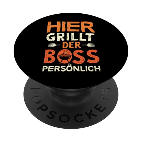 Grillen Hier grillt der Boss persönlich Vatertag Für Männer PopSockets Klebender PopGrip Grillen Hier grillt der Boss persönlich Vatertag Für Männer PopSockets Klebender PopGrip von Grillen Boss Persönlich Geschenk Vatertag Papa