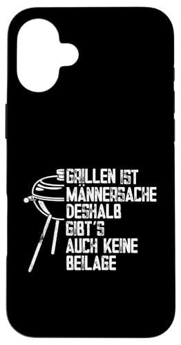 Grillen Männersache Vatertag Geschenk Ohne Beilage Humor Hülle für iPhone 16 Plus Grillen Männersache Vatertag Geschenk Ohne Beilage Humor Hülle für iPhone 16 Plus von Grillen Männersache Vatertag Geschenk Papa Familie