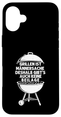 Grillen Männersache Vatertag Geschenk Ohne Beilage Humor Hülle für iPhone 16 Plus von Grillen Männersache Vatertag Geschenk Papa Familie