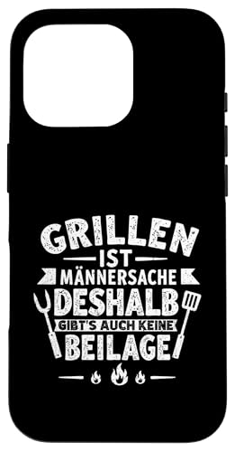 Grillen Männersache Vatertag Geschenk Ohne Beilage Humor Hülle für iPhone 16 Pro Grillen Männersache Vatertag Geschenk Ohne Beilage Humor Hülle für iPhone 16 Pro von Grillen Männersache Vatertag Geschenk Papa Familie