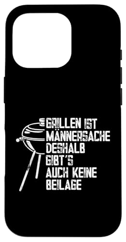 Grillen Männersache Vatertag Geschenk Ohne Beilage Humor Hülle für iPhone 16 Pro Grillen Männersache Vatertag Geschenk Ohne Beilage Humor Hülle für iPhone 16 Pro von Grillen Männersache Vatertag Geschenk Papa Familie