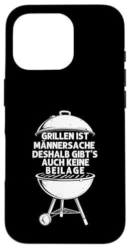 Grillen Männersache Vatertag Geschenk Ohne Beilage Humor Hülle für iPhone 16 Pro Grillen Männersache Vatertag Geschenk Ohne Beilage Humor Hülle für iPhone 16 Pro von Grillen Männersache Vatertag Geschenk Papa Familie