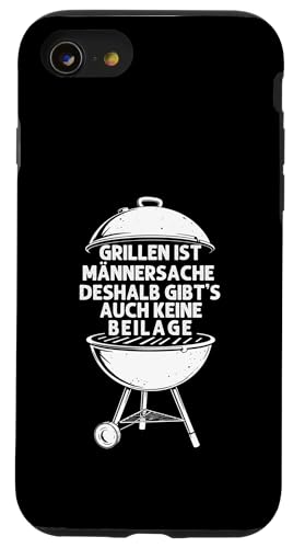 Grillen Männersache Vatertag Geschenk Ohne Beilage Humor Hülle für iPhone SE (2020) / 7 / 8 von Grillen Männersache Vatertag Geschenk Papa Familie