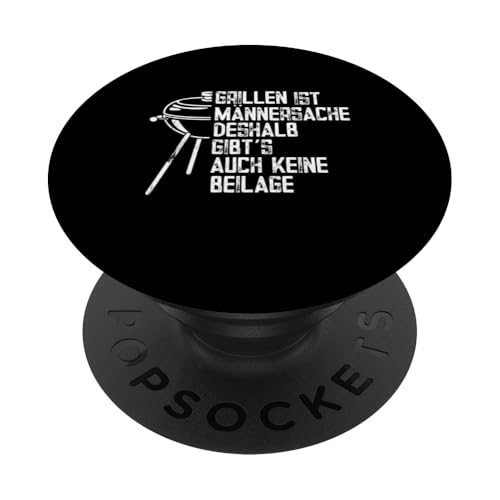 Grillen Männersache Vatertag Geschenk Ohne Beilage Humor PopSockets Klebender PopGrip Grillen Männersache Vatertag Geschenk Ohne Beilage Humor PopSockets Klebender PopGrip von Grillen Männersache Vatertag Geschenk Papa Familie