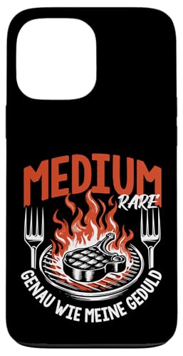 Grillen Medium Rare Wie Meine Geduld Vatertag Männer Papa Hülle für iPhone 13 Pro Max von Grillen Medium Rare Geduld Geschenk Vatertag Papa