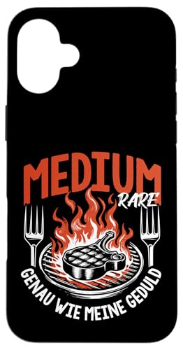 Grillen Medium Rare Wie Meine Geduld Vatertag Männer Papa Hülle für iPhone 16 Plus Grillen Medium Rare Wie Meine Geduld Vatertag Männer Papa Hülle für iPhone 16 Plus von Grillen Medium Rare Geduld Geschenk Vatertag Papa