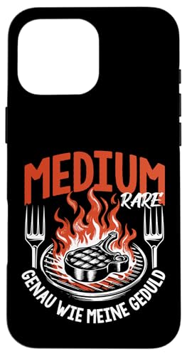 Grillen Medium Rare Wie Meine Geduld Vatertag Männer Papa Hülle für iPhone 16 Pro Max von Grillen Medium Rare Geduld Geschenk Vatertag Papa