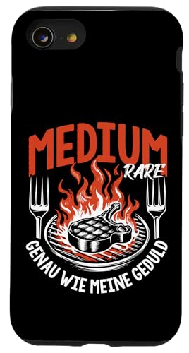 Grillen Medium Rare Wie Meine Geduld Vatertag Männer Papa Hülle für iPhone SE (2020) / 7 / 8 von Grillen Medium Rare Geduld Geschenk Vatertag Papa