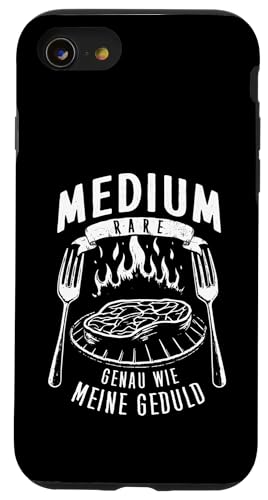Grillen Medium Rare Wie Meine Geduld Vatertag Männer Papa Hülle für iPhone SE (2020) / 7 / 8 von Grillen Medium Rare Geduld Geschenk Vatertag Papa