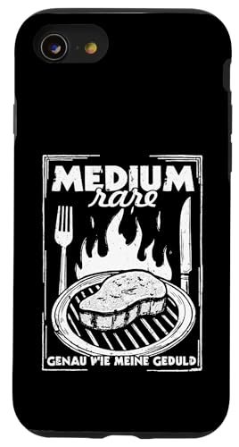Grillen Medium Rare Wie Meine Geduld Vatertag Männer Papa Hülle für iPhone SE (2020) / 7 / 8 von Grillen Medium Rare Geduld Geschenk Vatertag Papa